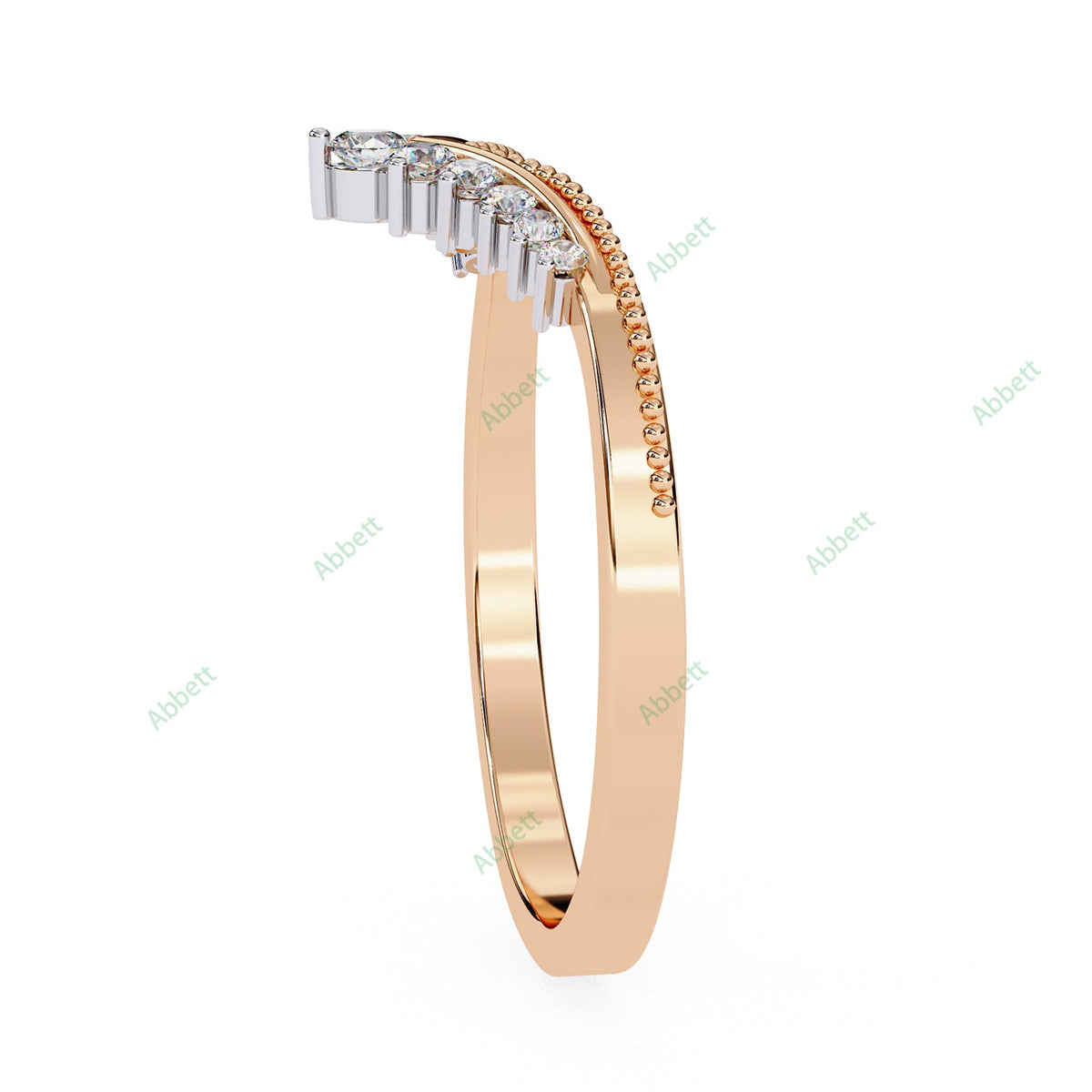 Chevron Wedding Band WECU1004