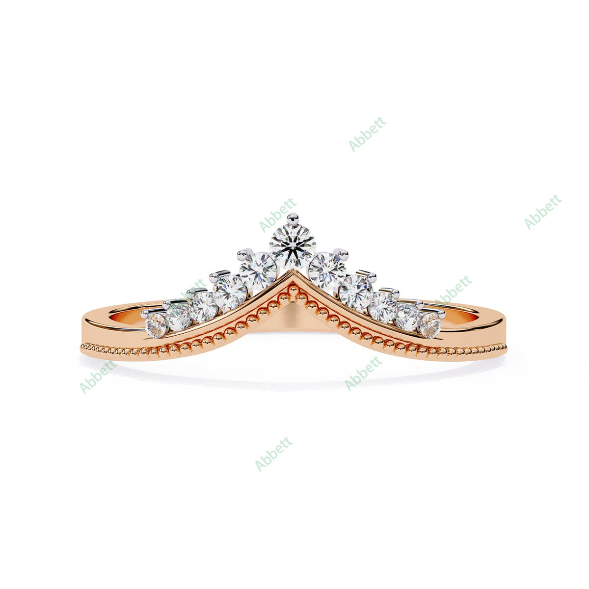 Chevron Wedding Band WECU1004