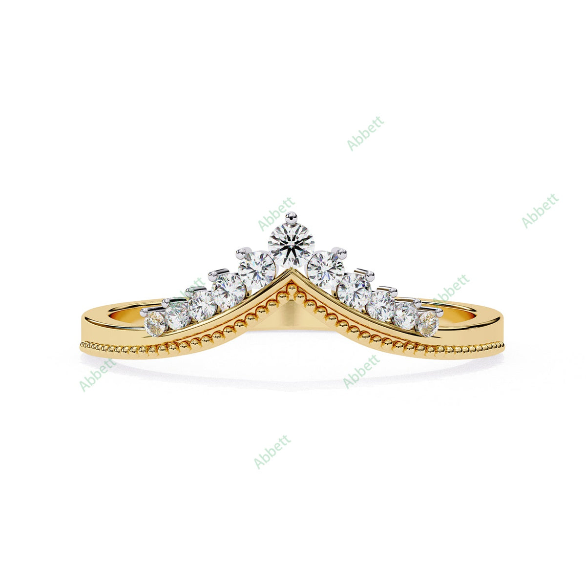Chevron Wedding Band WECU1004