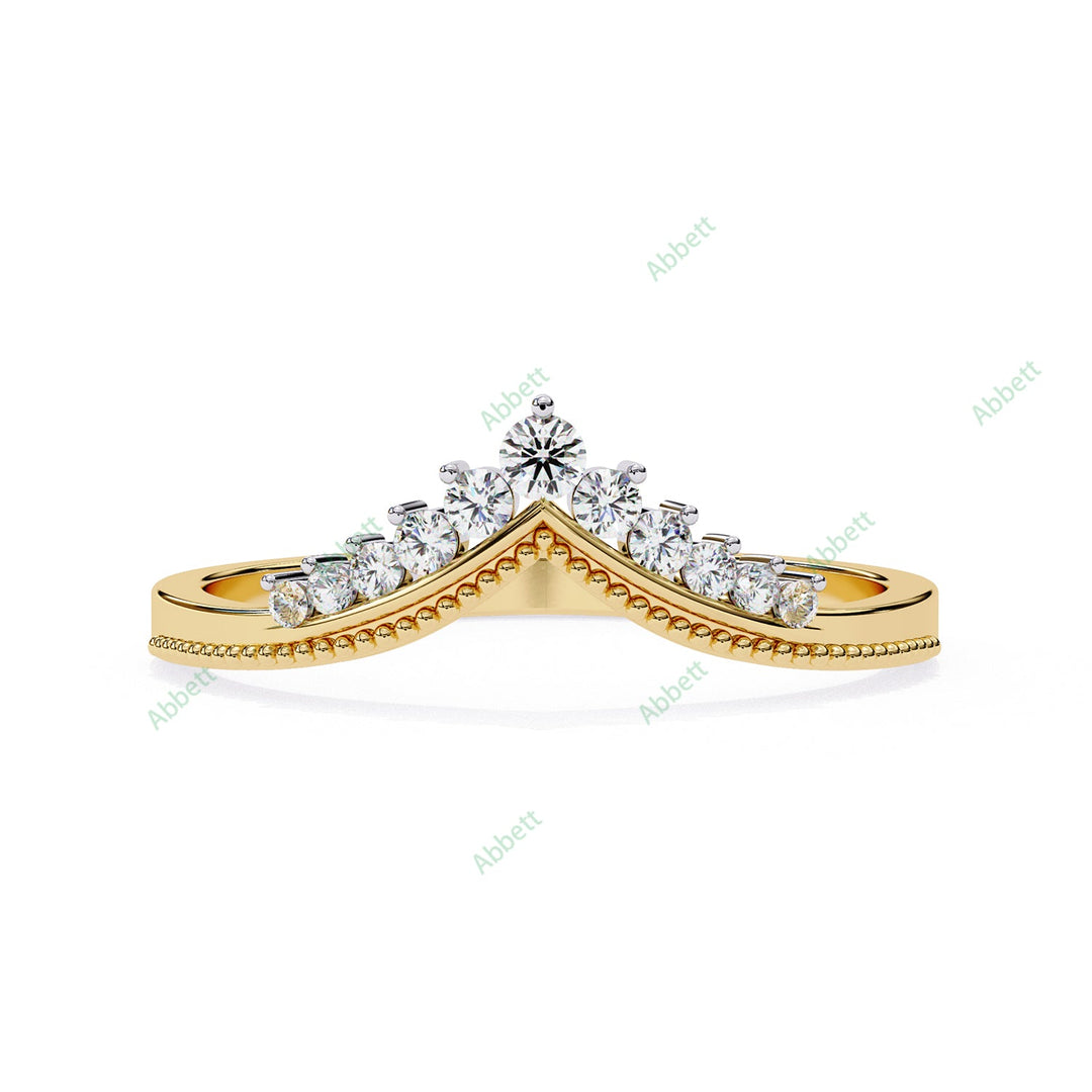 Curved Wedding Band WECU1004