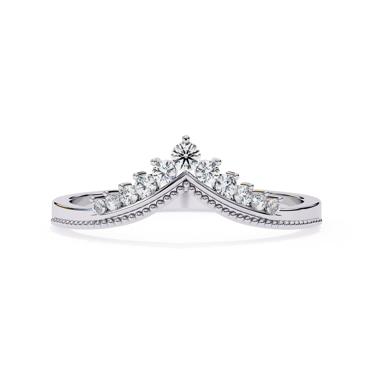 Chevron Wedding Band WECU1004