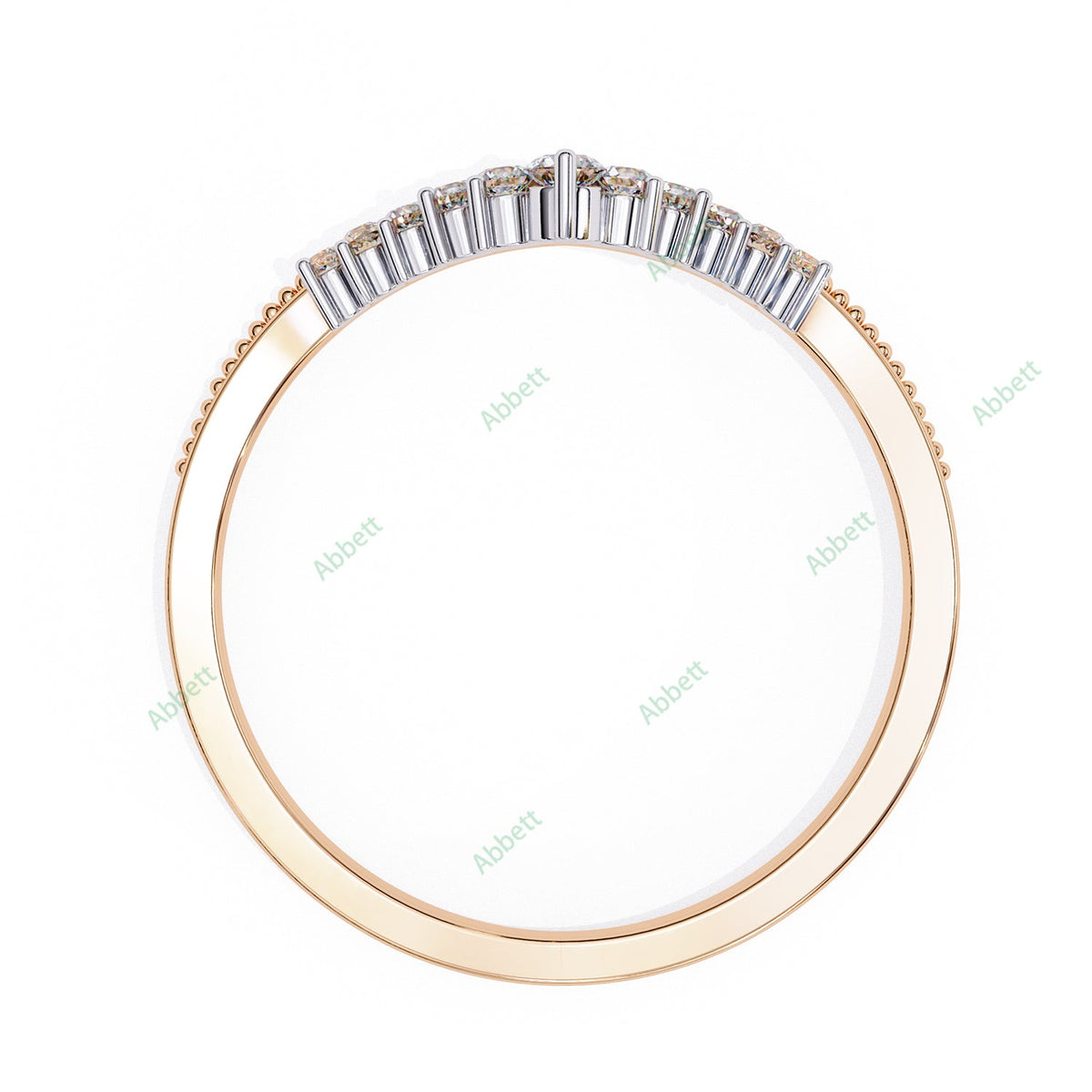 Chevron Wedding Band WECU1004