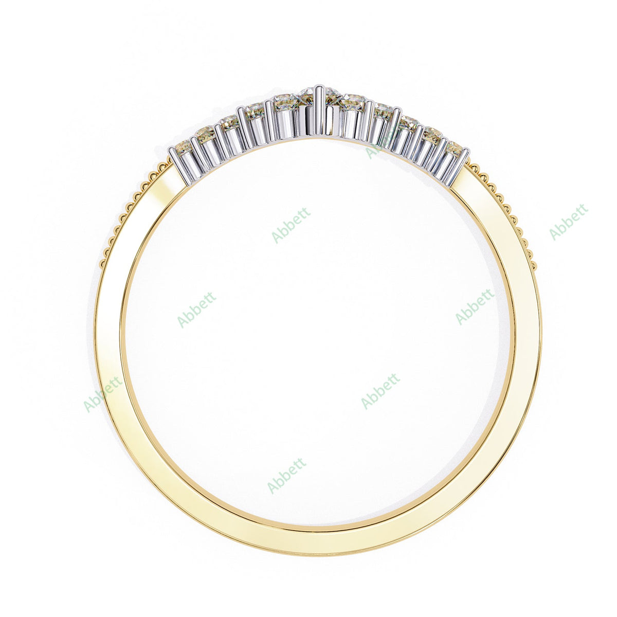Chevron Wedding Band WECU1004
