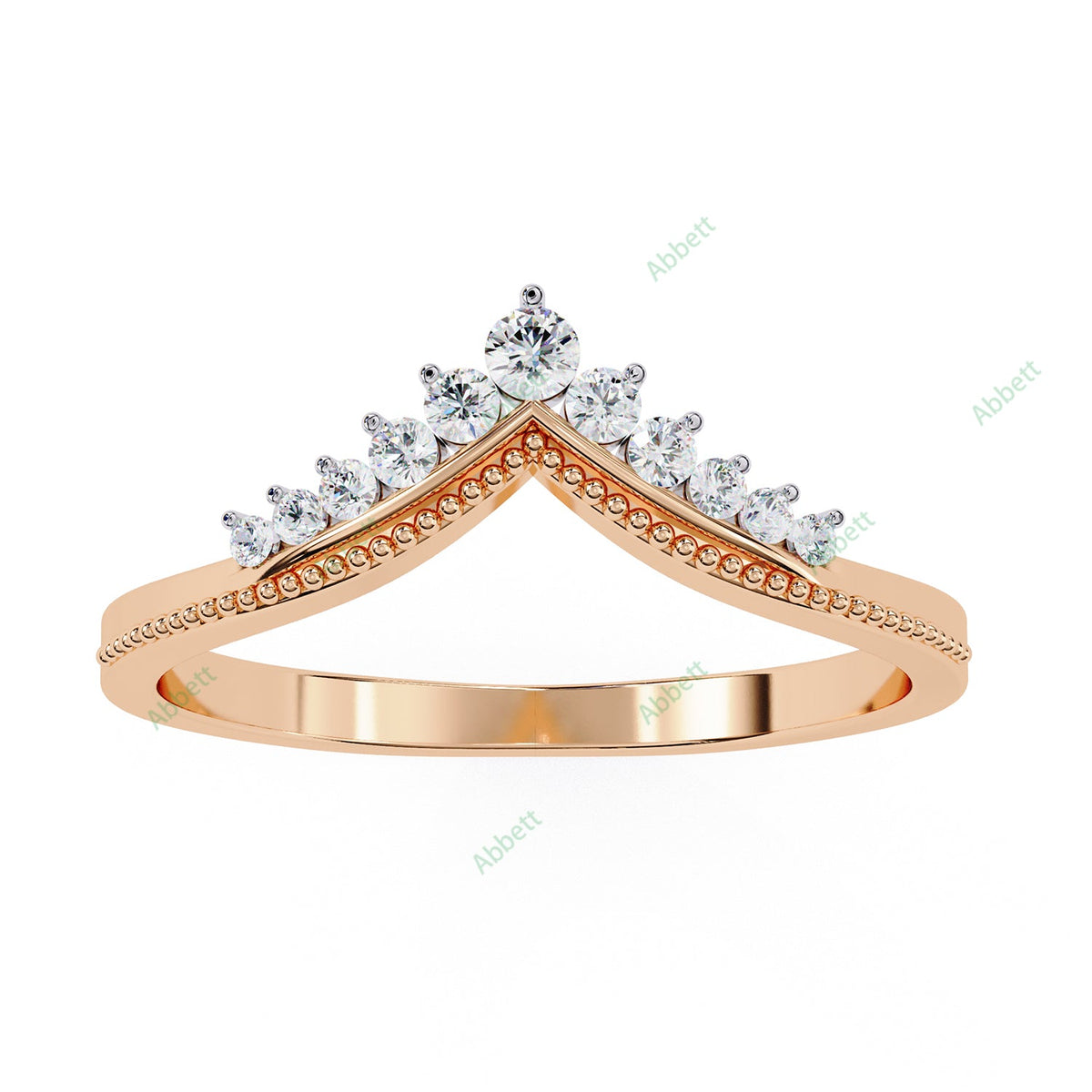 Chevron Wedding Band WECU1004