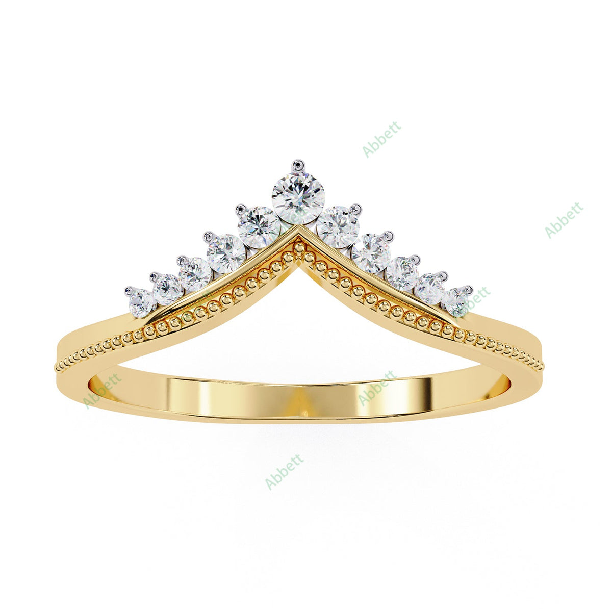 Chevron Wedding Band WECU1004