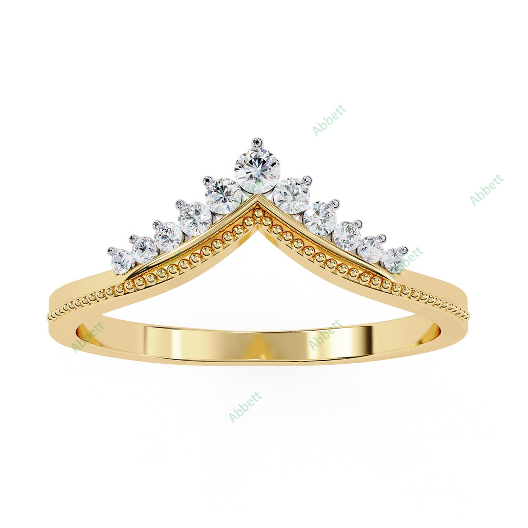 Chevron Wedding Band WECU1004