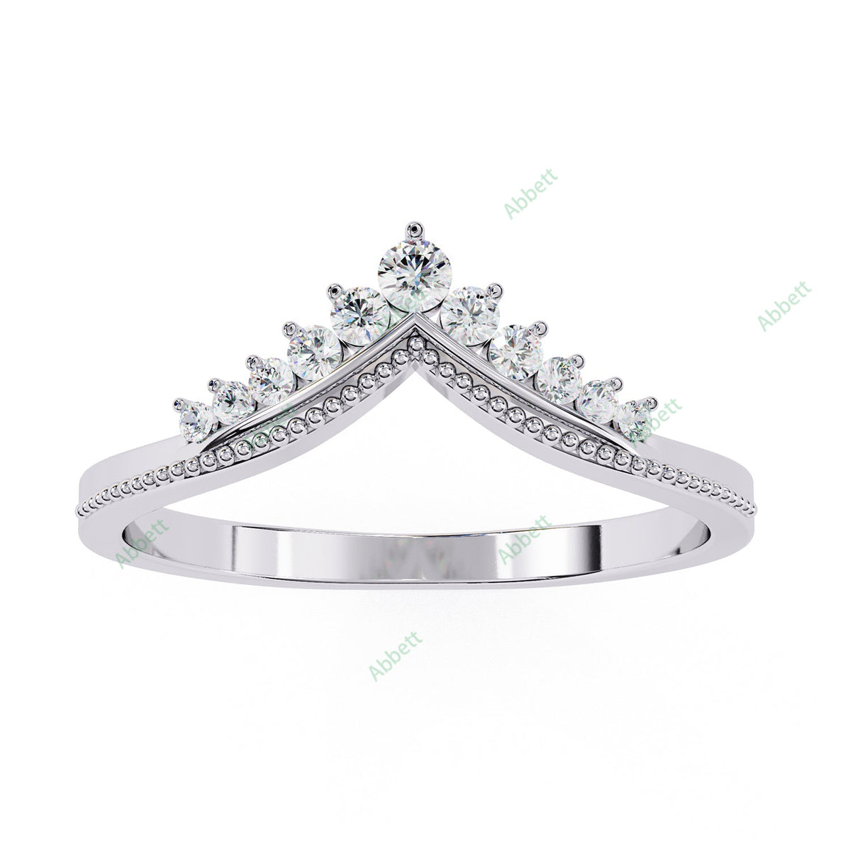 Chevron Wedding Band WECU1004