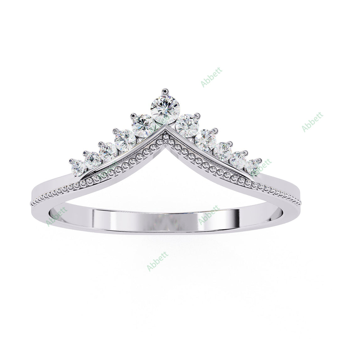 Chevron Wedding Band WECU1004