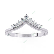 Chevron Wedding Band WECU1004