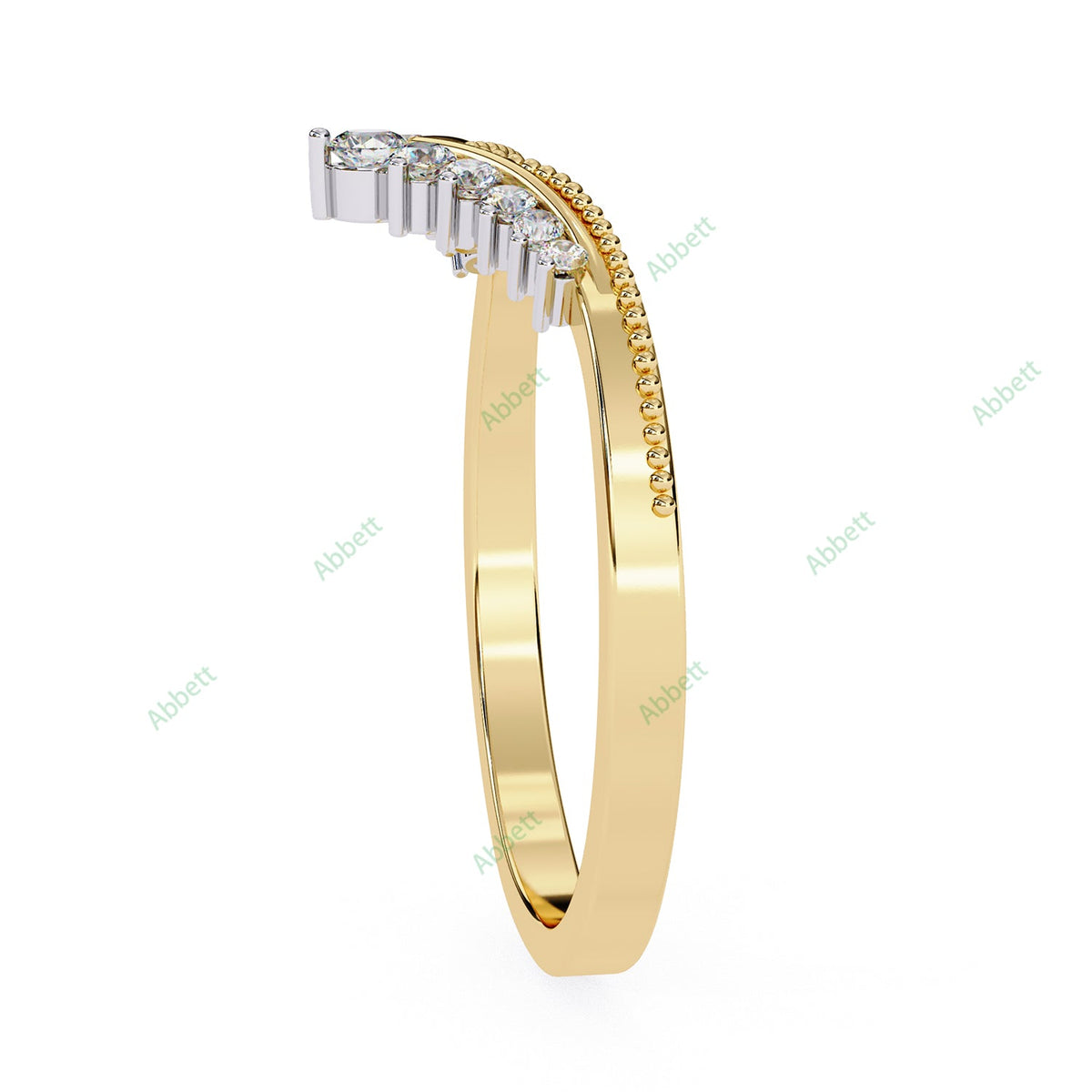 Chevron Wedding Band WECU1004