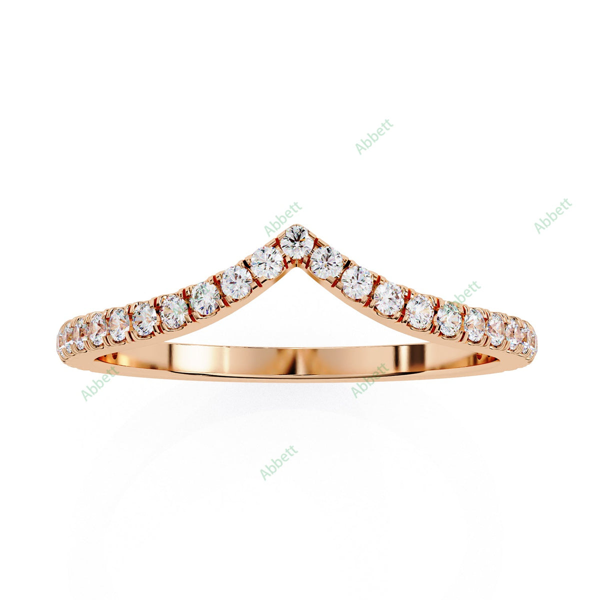 Chevron Wedding Band WECU1005