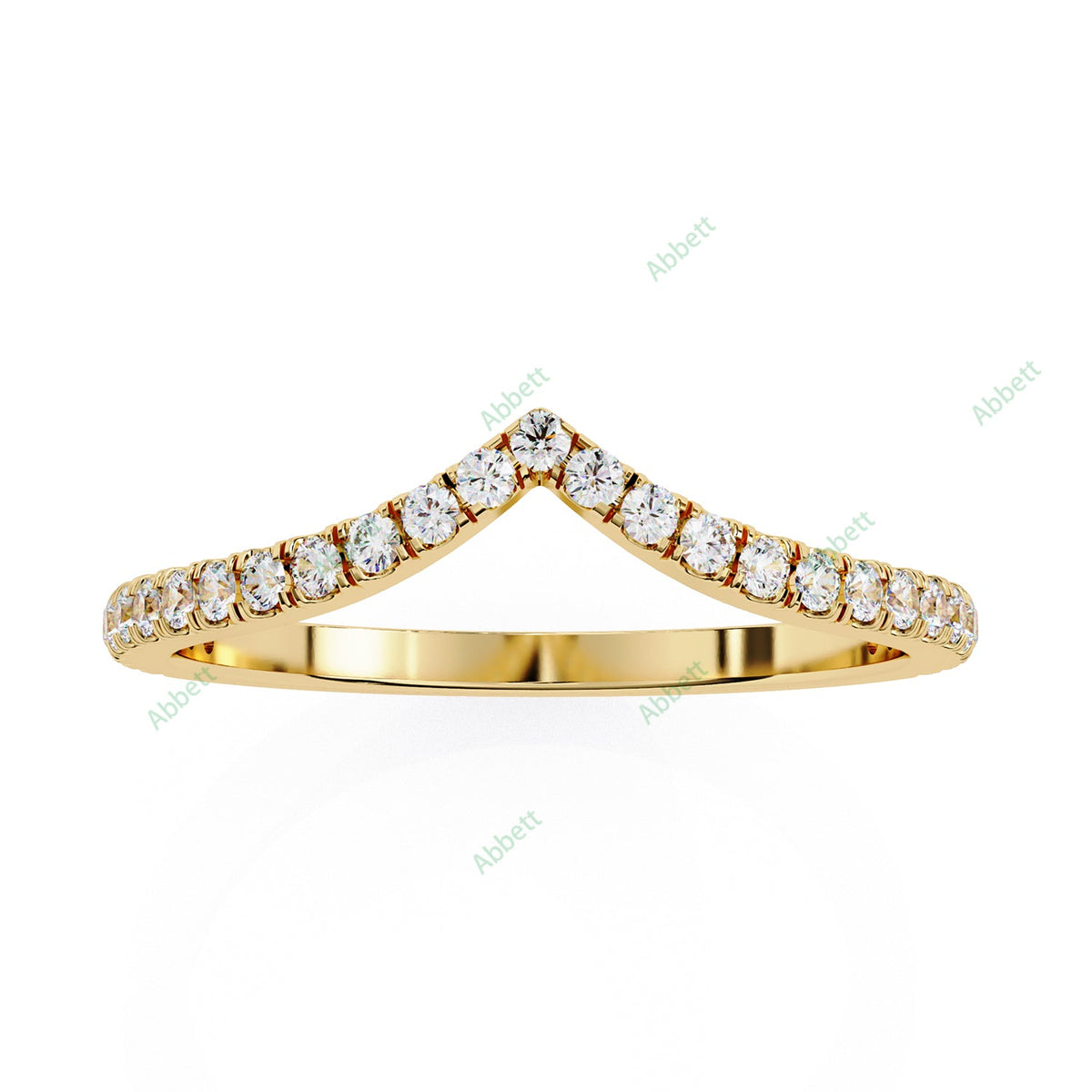 Chevron Wedding Band WECU1005