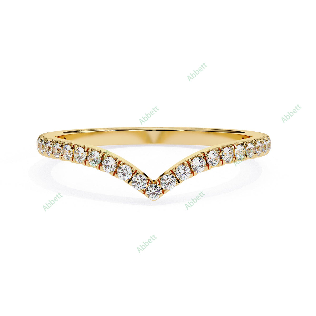 Chevron Wedding Band WECU1005