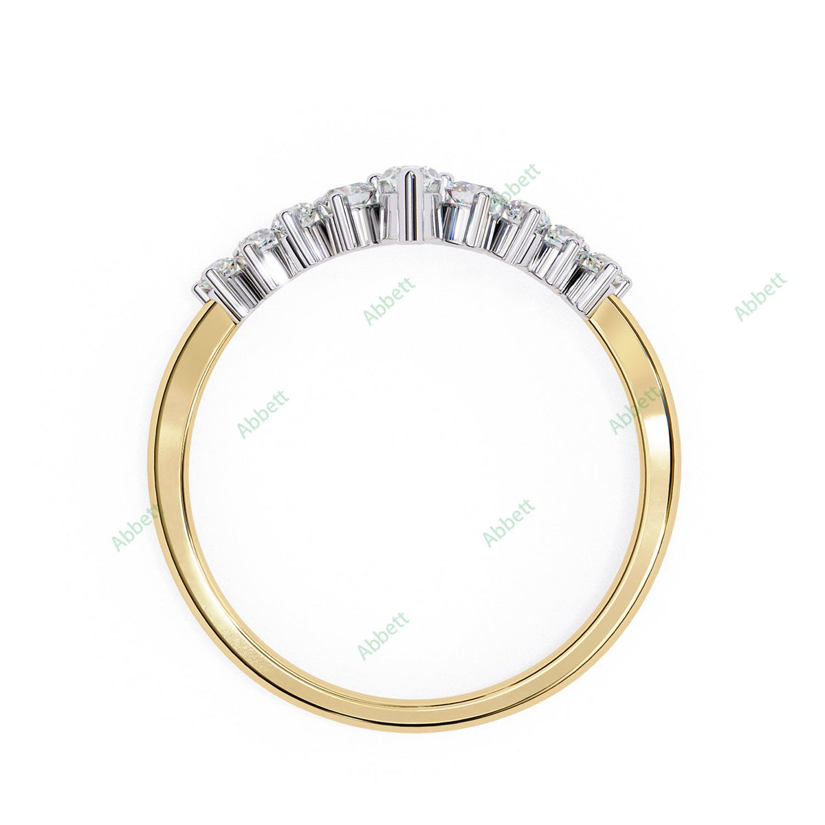 Chevron Wedding Band WECU1008