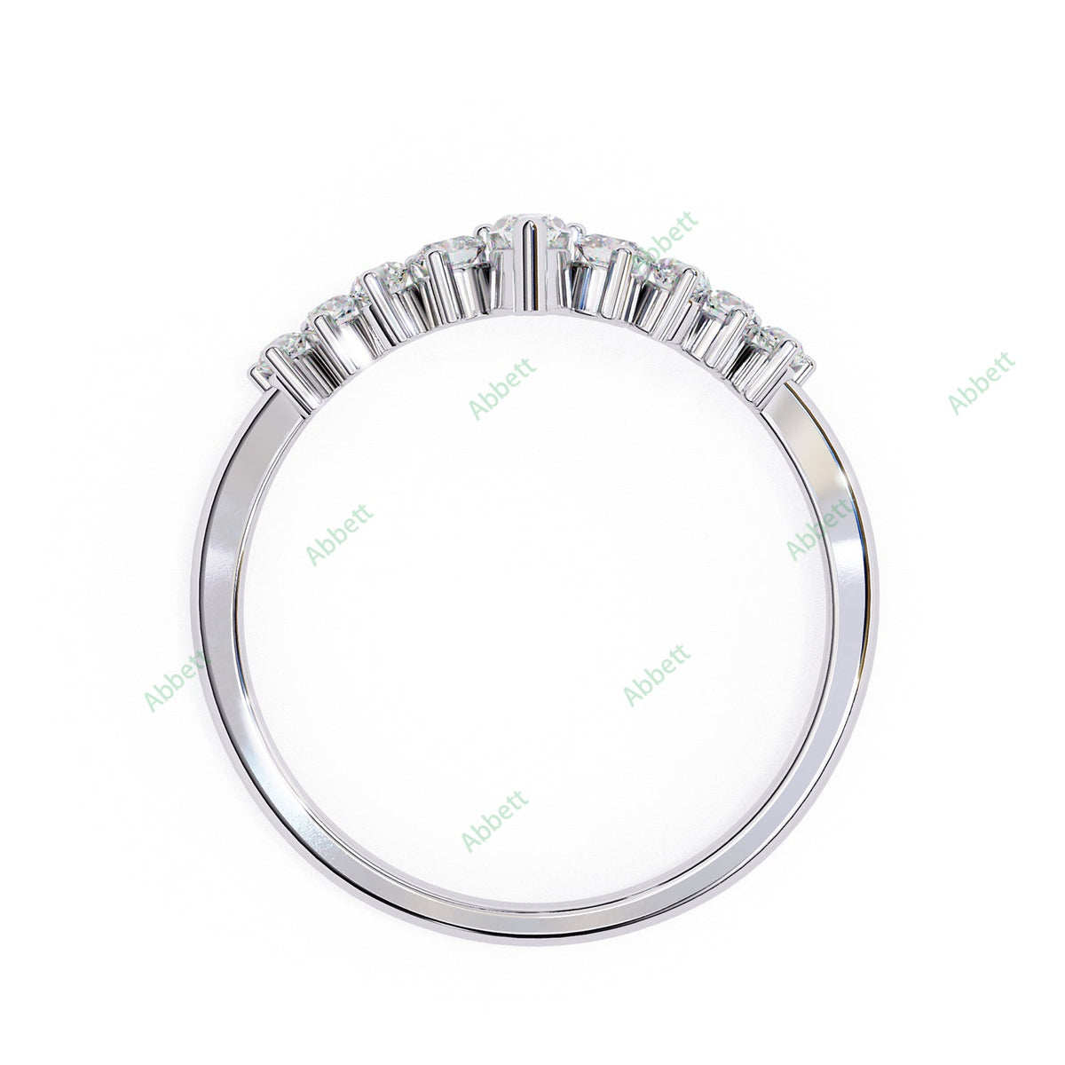 Chevron Wedding Band WECU1008