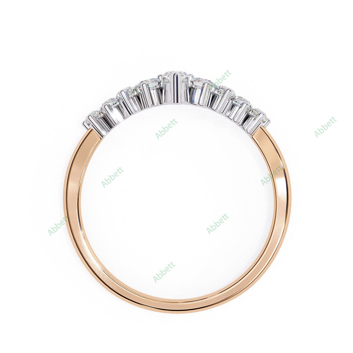 Chevron Wedding Band WECU1008