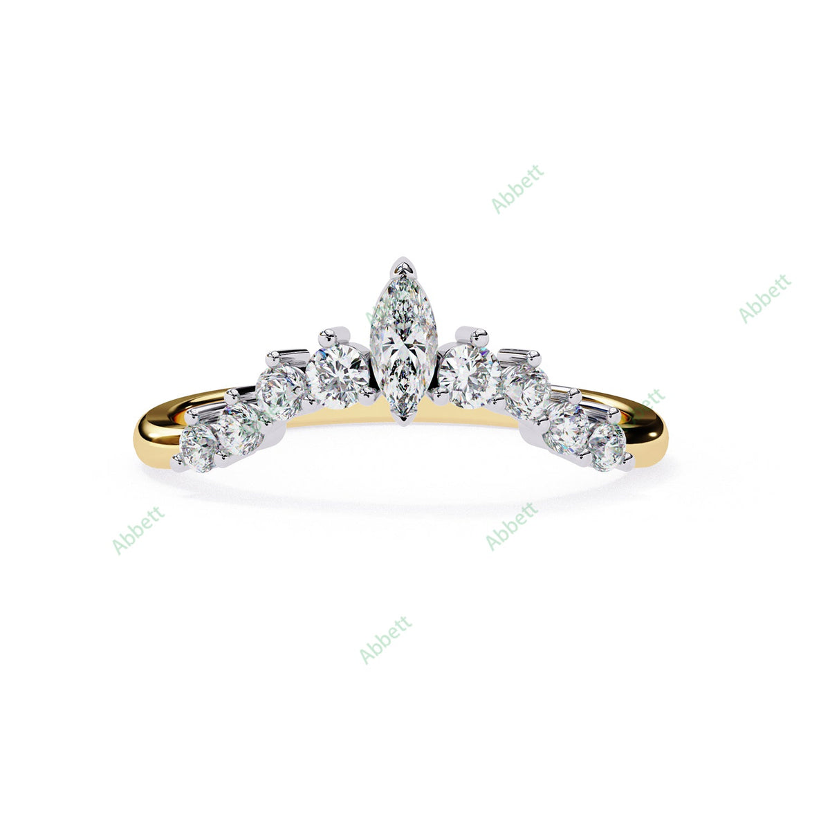 Chevron Wedding Band WECU1008