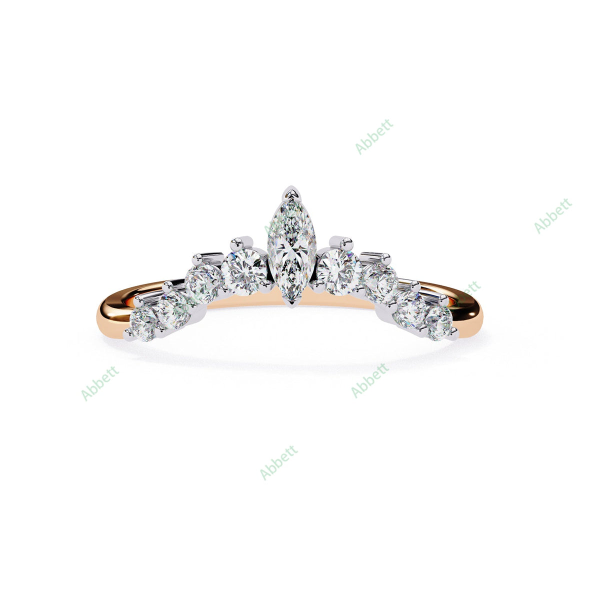 Chevron Wedding Band WECU1008