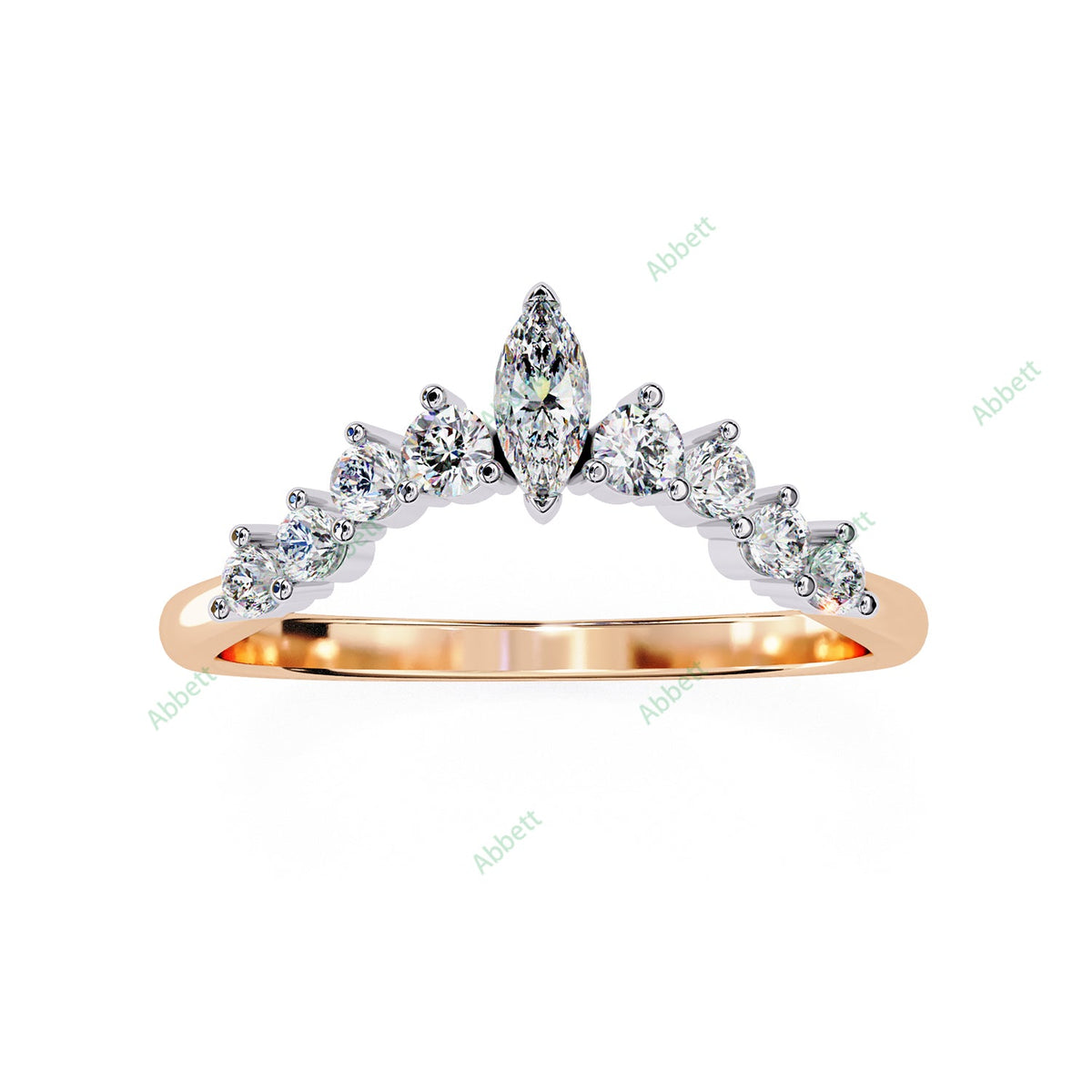 Chevron Wedding Band WECU1008