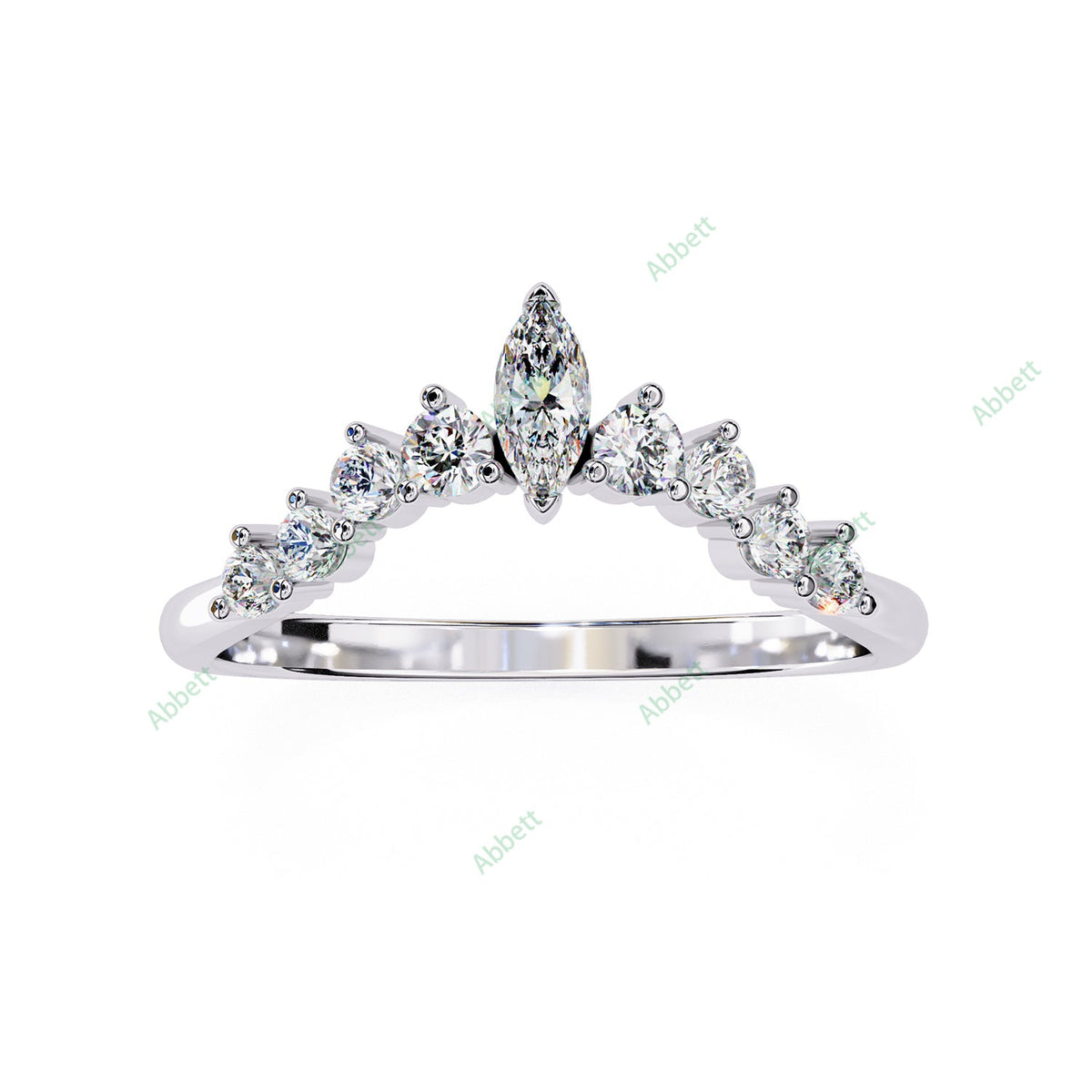 Chevron Wedding Band WECU1008