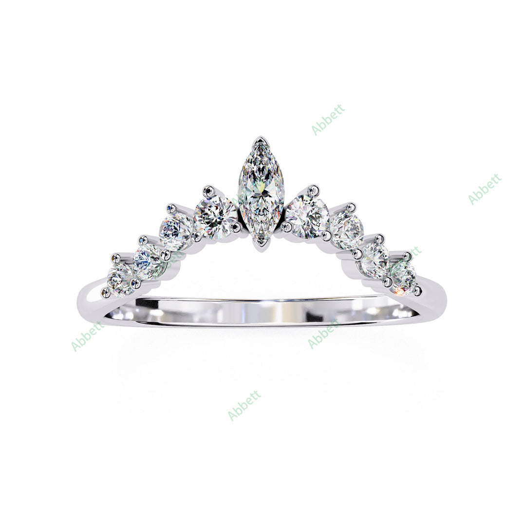 Curved Wedding Band WECU1008