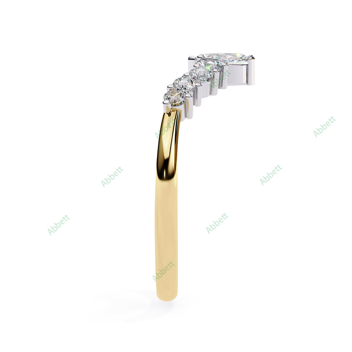 Chevron Wedding Band WECU1008