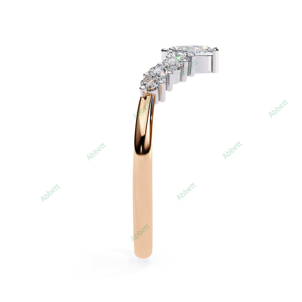 Chevron Wedding Band WECU1008