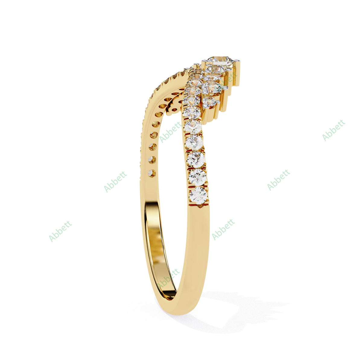Chevron Wedding Band WECU1026