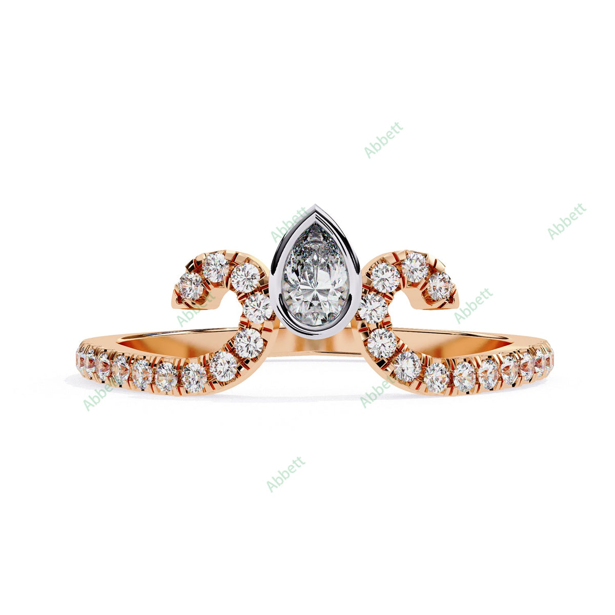 Chevron Wedding Band WECU1027