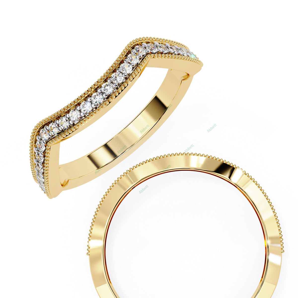Curved Wedding Band WECU1046