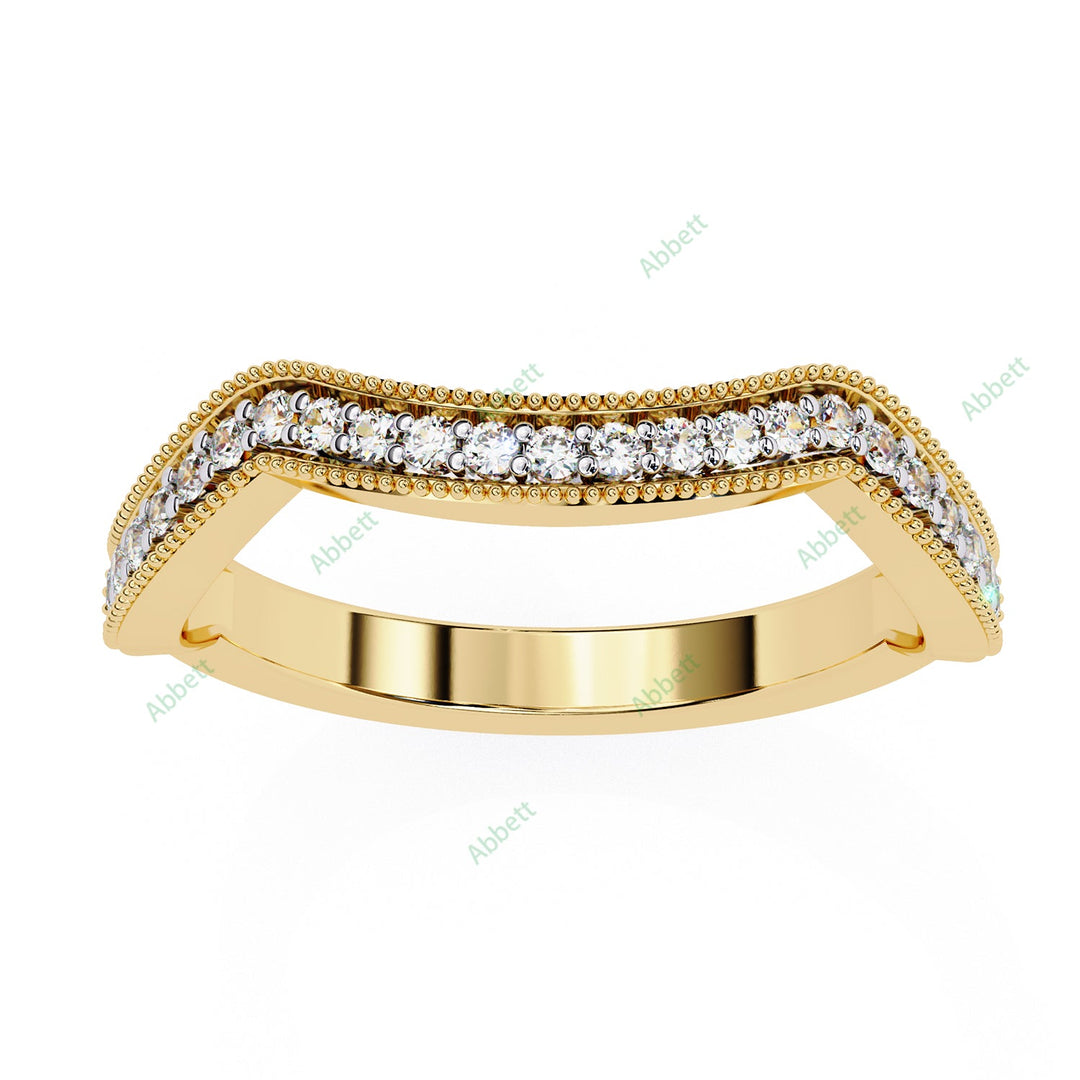 Curved Wedding Band WECU1046