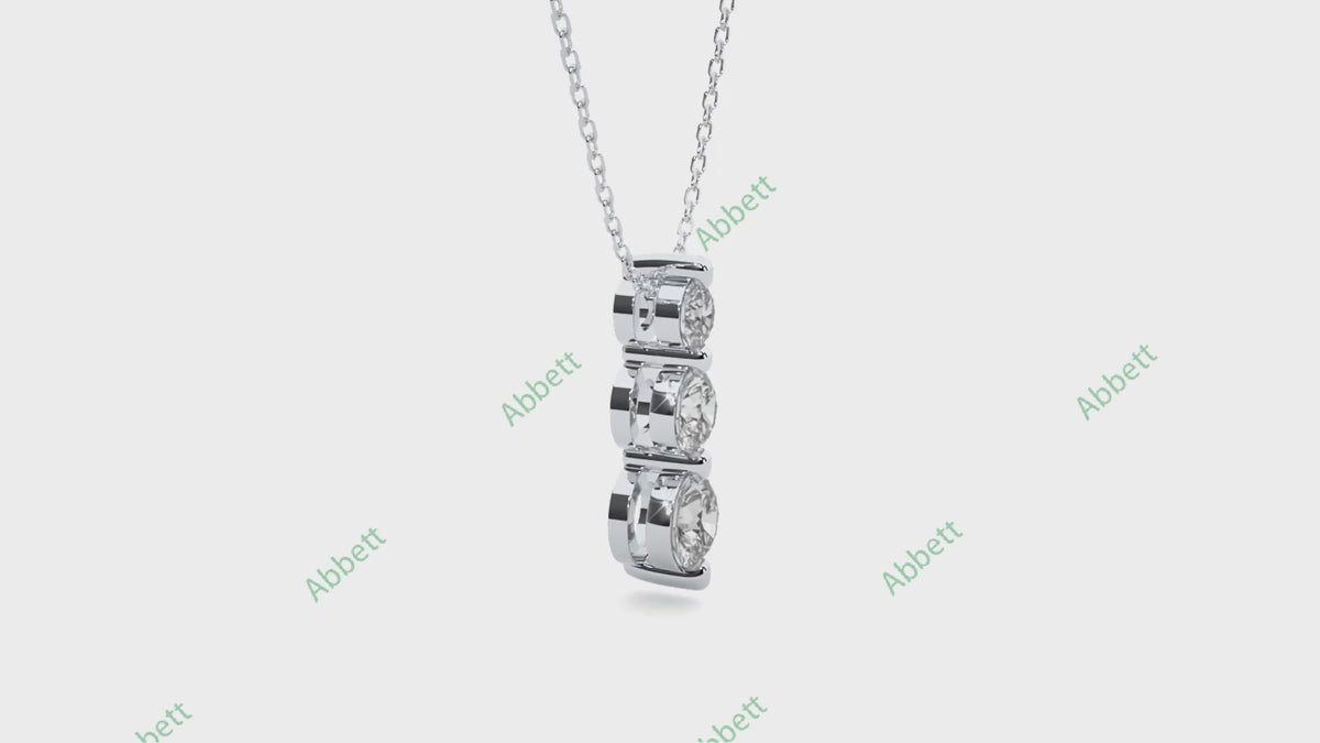 Three Stone Fashion Pendant PETH042