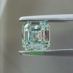 Load and play video in Gallery viewer, Asscher lab grown green diamond
