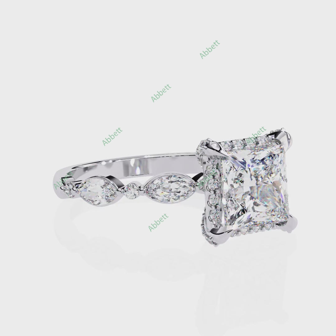 Hidden Accent Engagement Ring ENHI1089