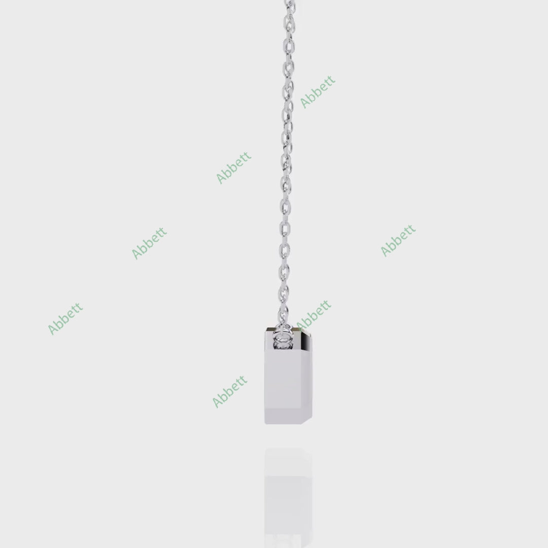 East West Solitaire Pendant PE1227