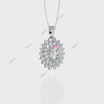 Load and play video in Gallery viewer, Oval Halo Pendant PE1271
