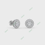 Load and play video in Gallery viewer, Bezel Halo Stud Earring STHA023
