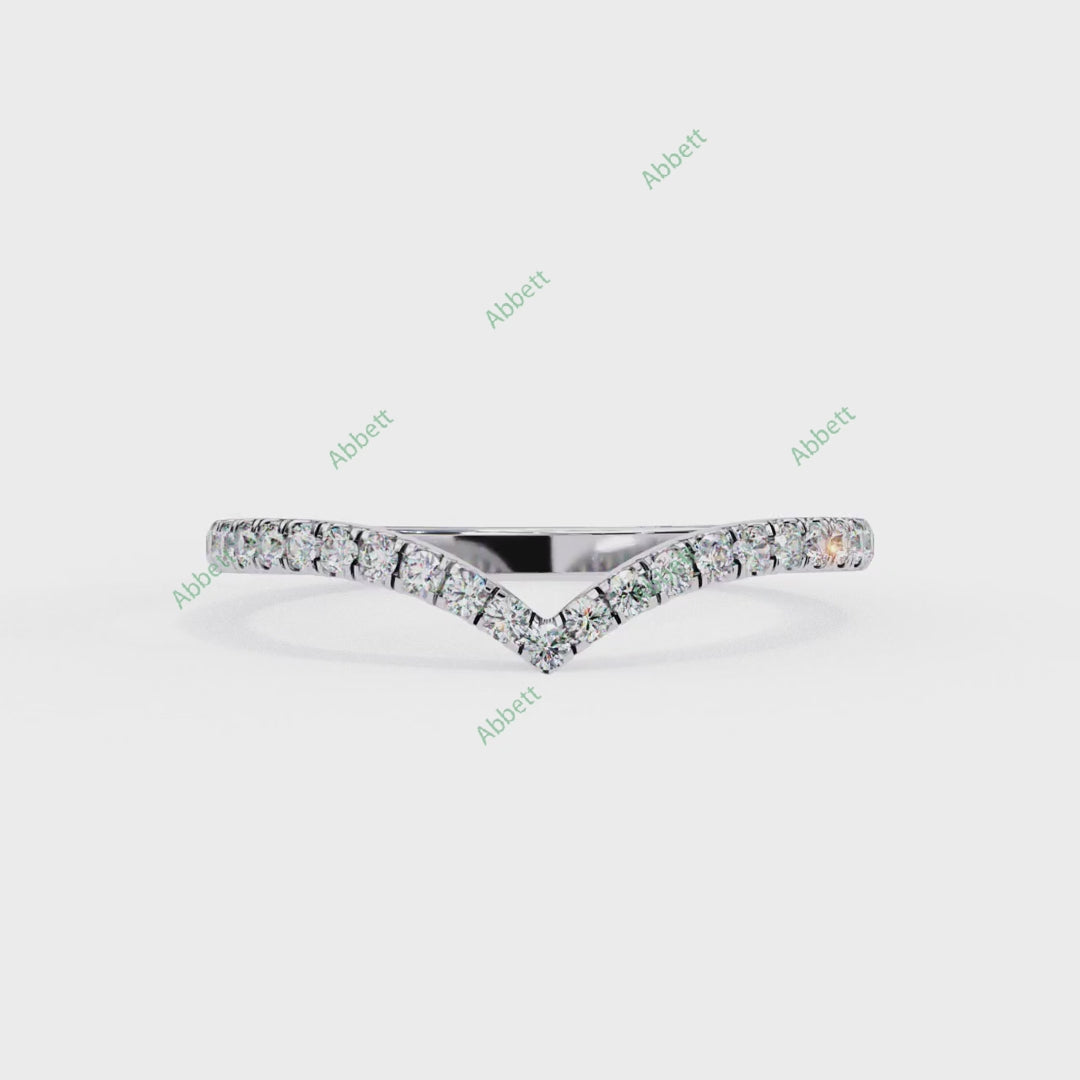 Chevron Wedding Band WECU1005