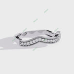 Load and play video in Gallery viewer, Curved Wedding Band WECU1046
