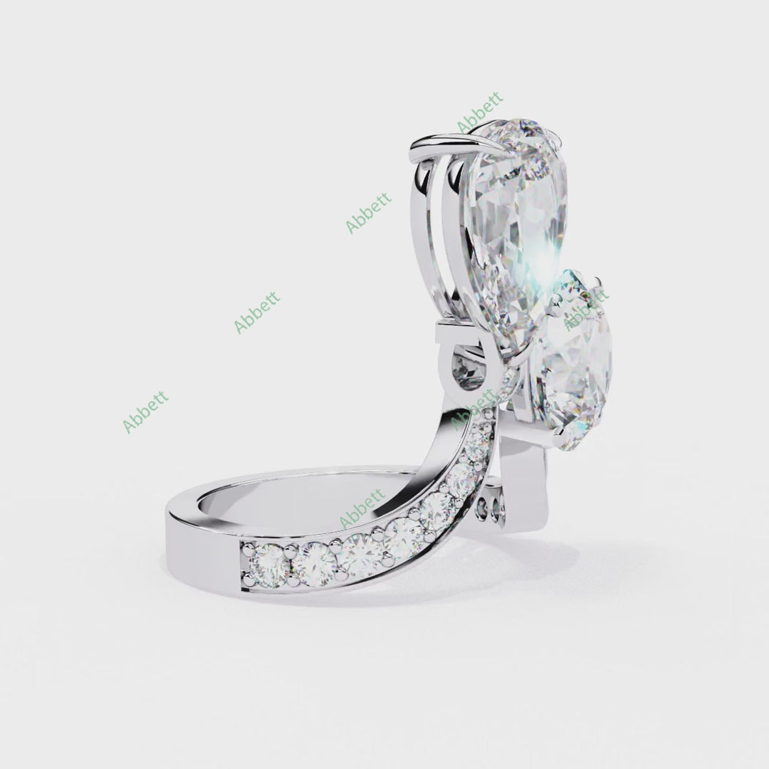 Curved Engagement Ring ENCU1129