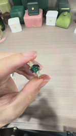Load and play video in Gallery viewer, 1.5ct oval lab grown alexandrite ring