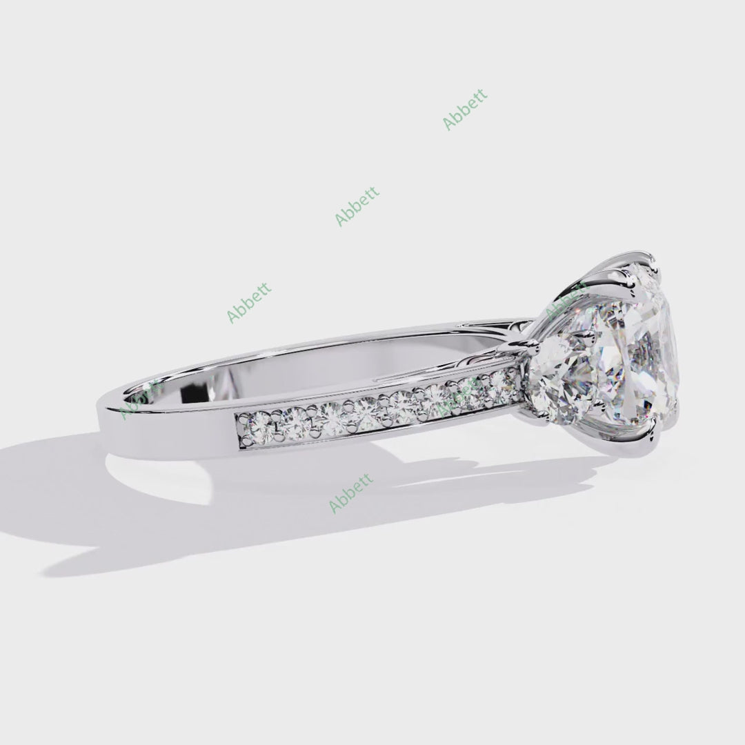 Three Stone Engagement Ring ENTH1114