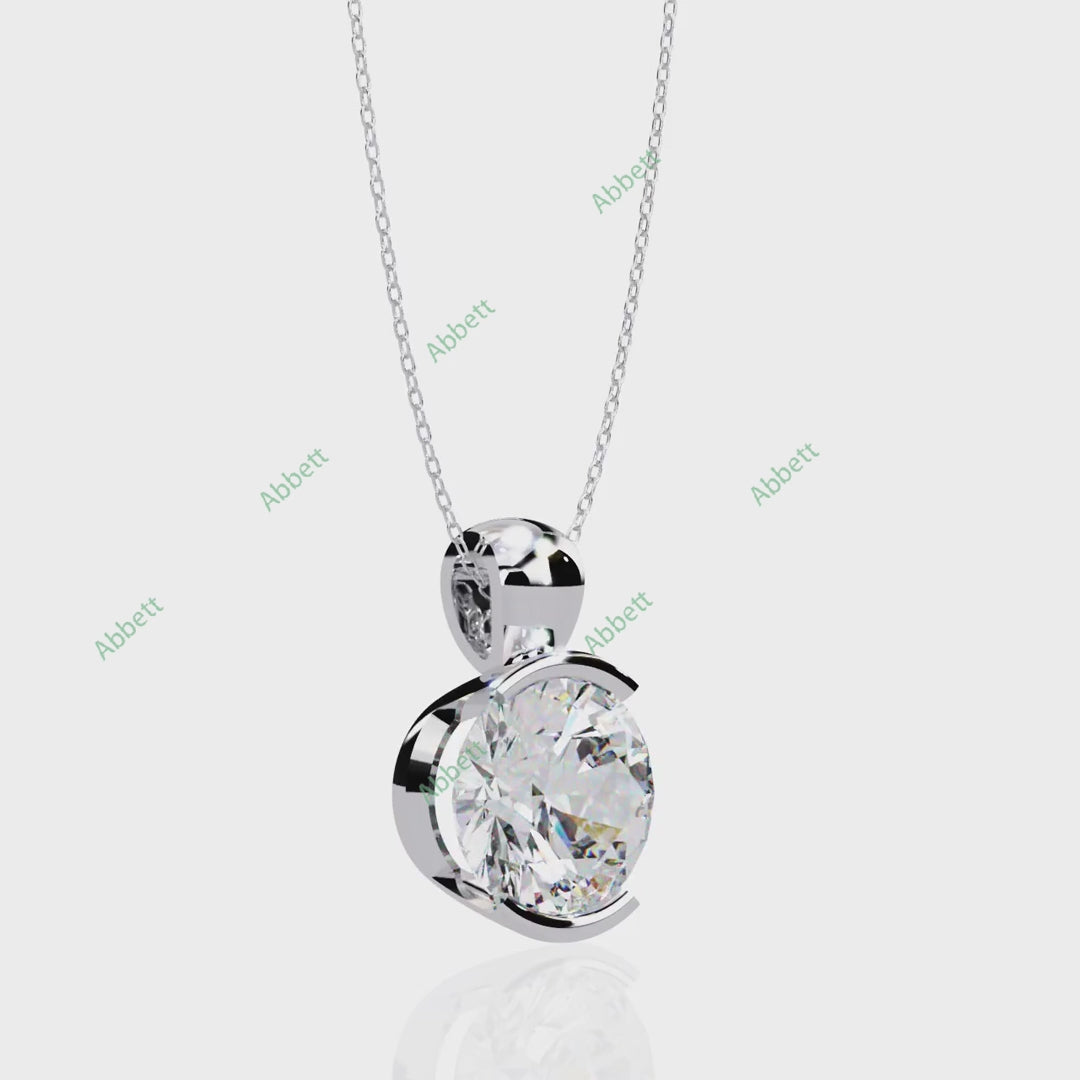 Bezel Solitaire Pendant PE1243