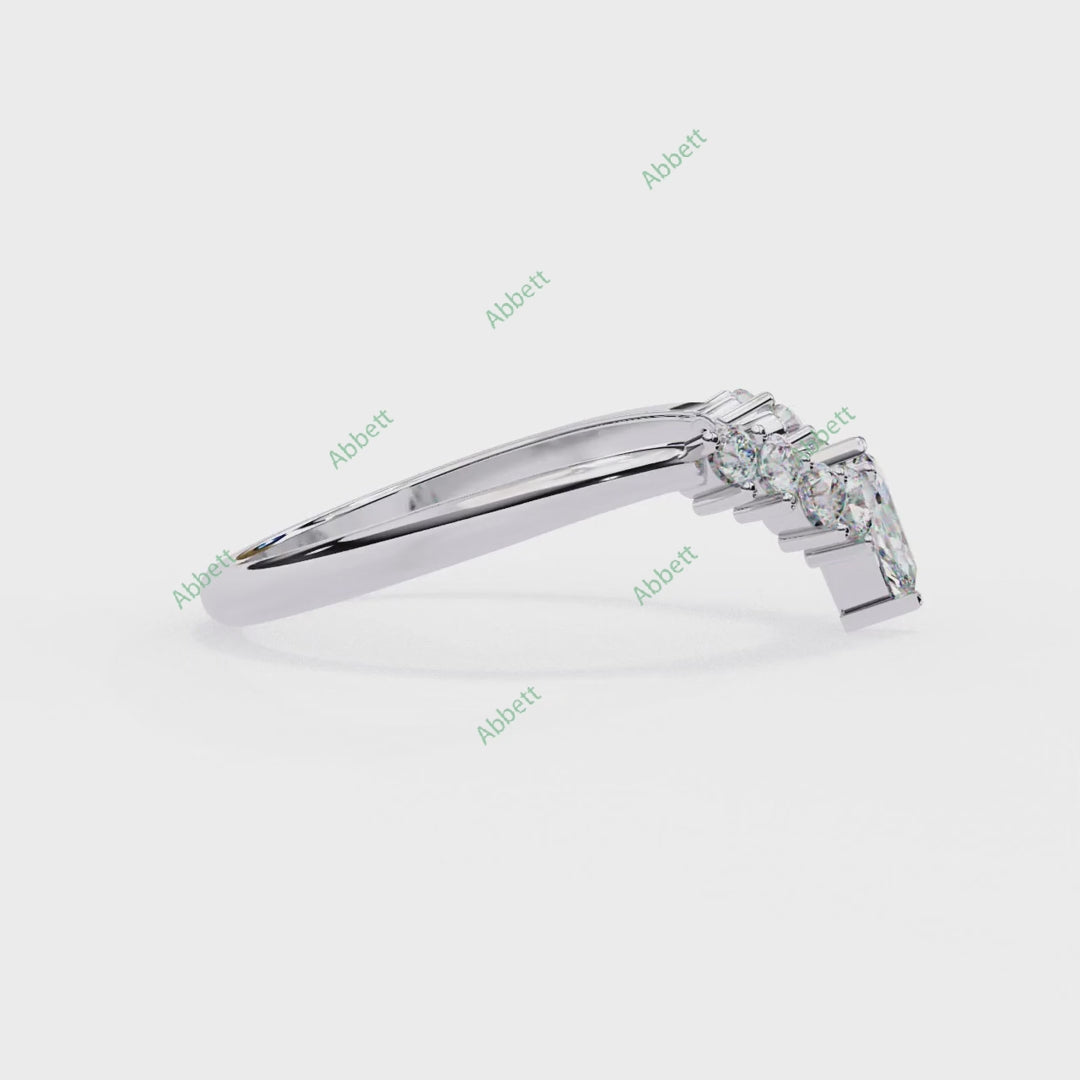 Chevron Wedding Band WECU1008
