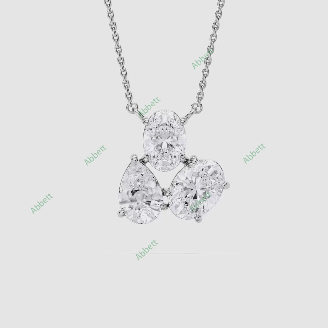 Three Stone Fashion Pendant PETH035