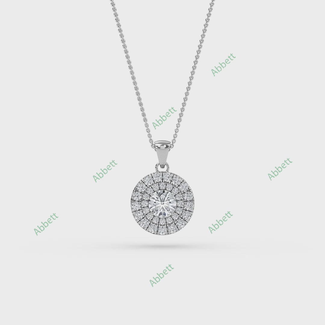 Double Halo Halo Pendant PEDO008