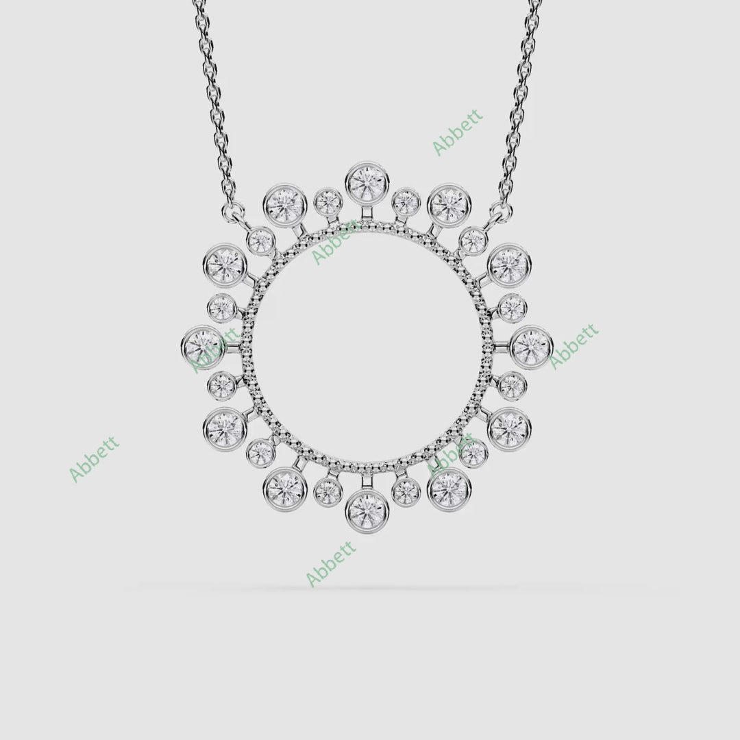 Bezel Starburst Pendant PEST033
