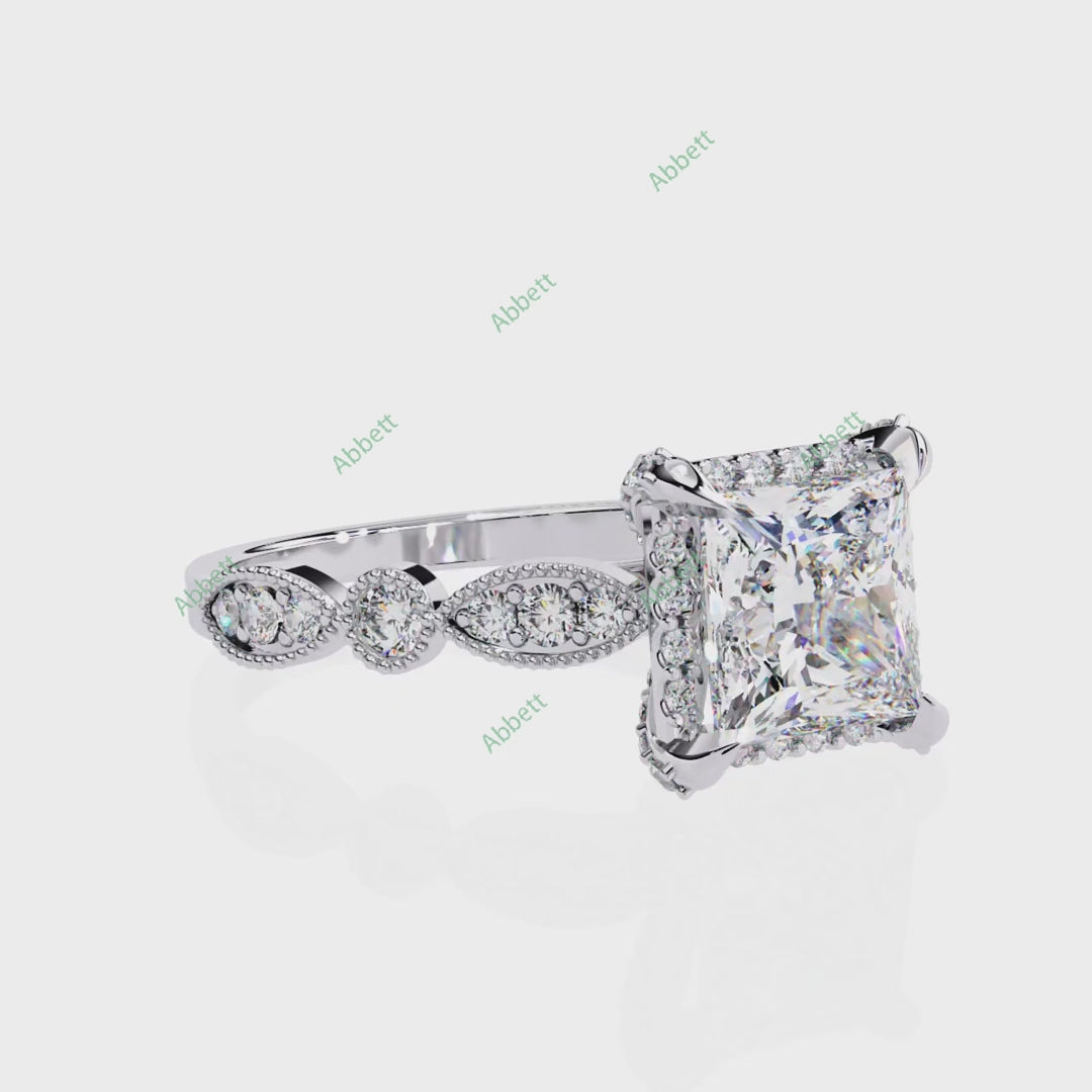 Hidden Accent Engagement Ring ENHI1090
