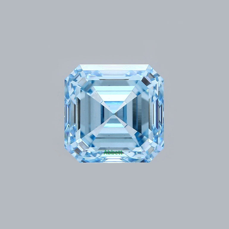 Asscher blue VVS2-VS2 lab grown diamond