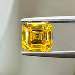Load and play video in Gallery viewer, Asscher yellow VVS-VS lab grown diamond
